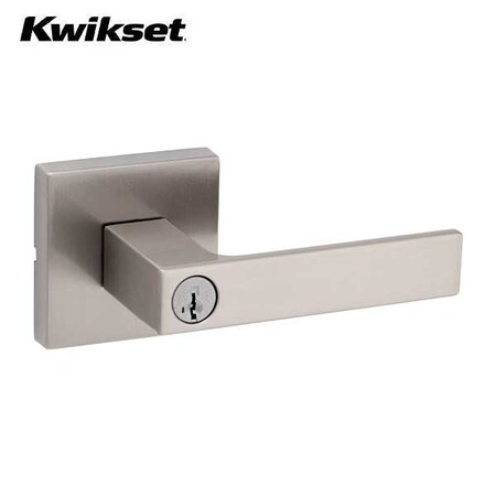 Kwikset SINGAPORE - Entry Lever with SQUARE Rose / SATIN NICKEL KWS-740SAL-SMT-SQT-15